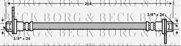 BORG & BECK BBH7565 Тормозной шланг для DODGE CALIBER