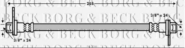 BORG & BECK BBH7566 Тормозной шланг для DODGE CALIBER
