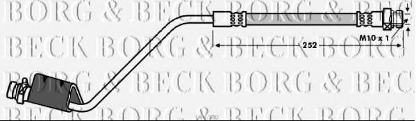 BORG & BECK BBH7632 Тормозной шланг для KIA VENGA
