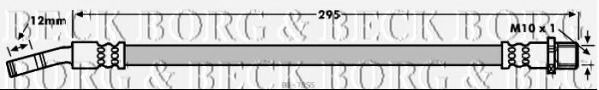 BORG & BECK BBH7855 Тормозной шланг  для SAAB 9-3 (Сааб 9-3)