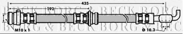 BORG & BECK BBH6038 Тормозной шланг для ISUZU