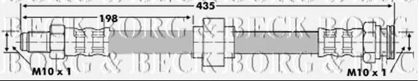 BORG & BECK BBH6066 Тормозной шланг для PEUGEOT 205 2 (20A/C)