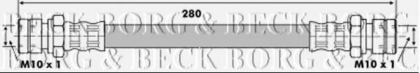 BORG & BECK BBH6257 Тормозной шланг для PEUGEOT 205 2 (20A/C)