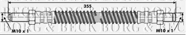 BORG & BECK BBH6389 Тормозной шланг для LAND ROVER