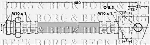 BORG & BECK BBH6704 Тормозной шланг для OPEL FRONTERA