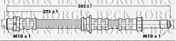 BORG & BECK BBH6763 Тормозной шланг BORG & BECK для BMW