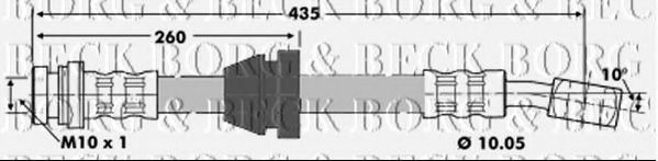BORG & BECK BBH6771 Тормозной шланг BORG & BECK для DAEWOO