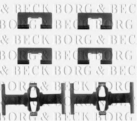 BORG & BECK BBK1053 Скобы тормозных колодок BORG & BECK 