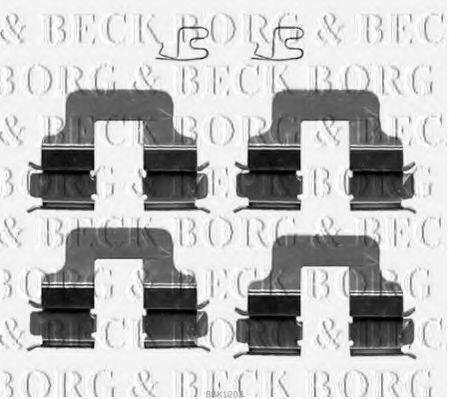 BORG & BECK BBK1202 Скобы тормозных колодок для ABARTH