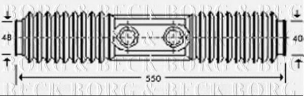 BORG & BECK BSG3212 Пыльник рулевой рейки для AUDI V8