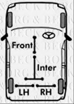 BORG & BECK BKB1023 Трос ручного тормоза для ROVER