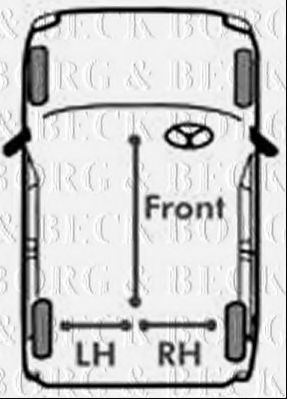 BORG & BECK BKB1045 Трос ручного тормоза BORG & BECK 