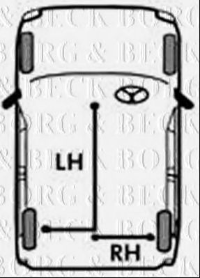 BORG & BECK BKB1051 Трос ручного тормоза BORG & BECK 