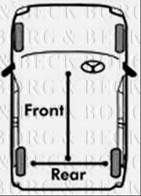 BORG & BECK BKB1173 Трос ручного тормоза для ROVER