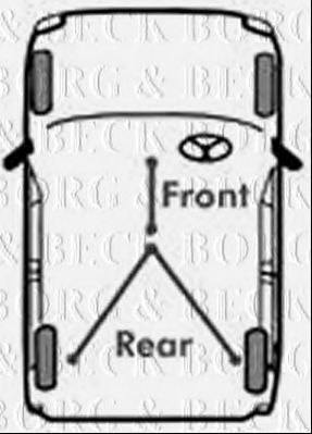 BORG & BECK BKB1682 Трос ручного тормоза BORG & BECK для TOYOTA