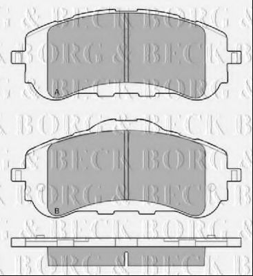 BORG & BECK BBP2450 Тормозные колодки BORG & BECK для PEUGEOT