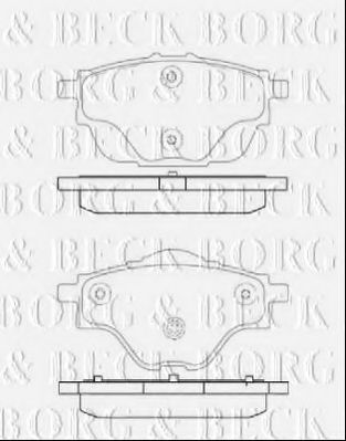 BORG & BECK BBP2451 Тормозные колодки BORG & BECK для CITROËN C4