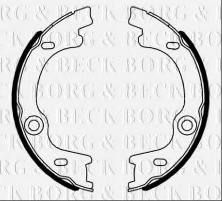 BORG & BECK BBS6496 Ремкомплект барабанных колодок BORG & BECK для KIA