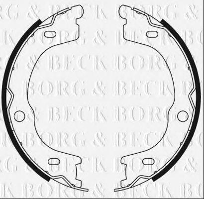 BORG & BECK BBS6499 Ремкомплект барабанных колодок для KIA