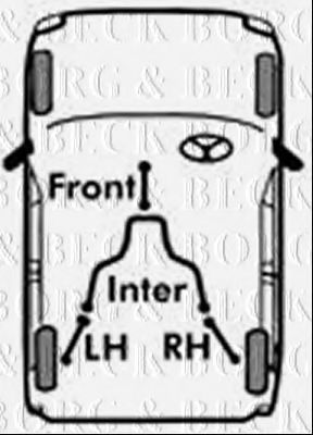 BORG & BECK BKB3753 Трос ручного тормоза для FORD TRANSIT COURIER