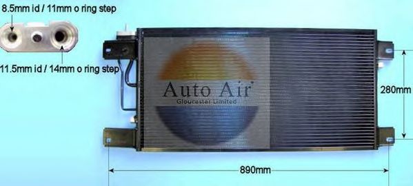 AUTO AIR GLOUCESTER 165003 Радиатор кондиционера для SCANIA