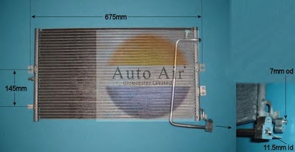 AUTO AIR GLOUCESTER 166017 Радиатор кондиционера  для SAAB 9-5 (Сааб 9-5)
