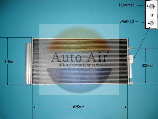 AUTO AIR GLOUCESTER 169707 Радиатор кондиционера для ABARTH