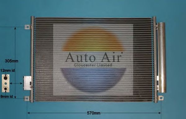 AUTO AIR GLOUCESTER 169703 Радиатор кондиционера для FIAT PANDA