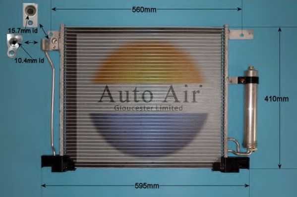 16-1985 AUTO AIR GLOUCESTER Конденсатор, кондиционер 16-1985 AUTO AIR GLOUCESTER Конденсатор, кондиционер