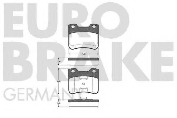 EUROBRAKE 5502221935 Тормозные колодки EUROBRAKE 