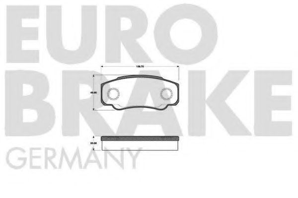 EUROBRAKE 5502221949 Тормозные колодки EUROBRAKE для PEUGEOT