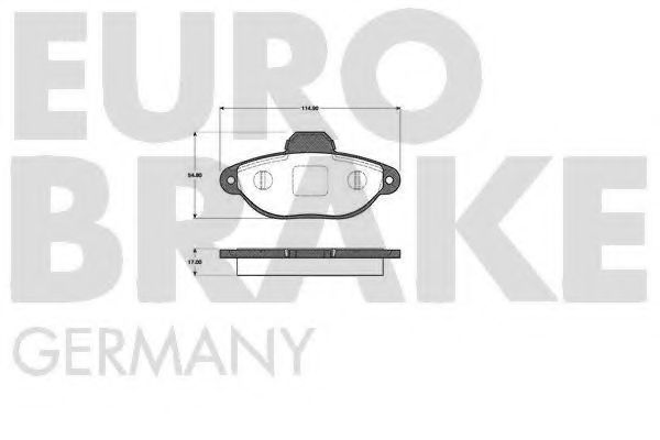 EUROBRAKE 5502222374 Тормозные колодки EUROBRAKE 