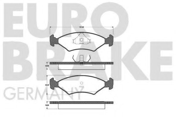 EUROBRAKE 5502222508 Тормозные колодки EUROBRAKE для FORD