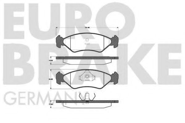 EUROBRAKE 5502222515 Тормозные колодки EUROBRAKE для FORD