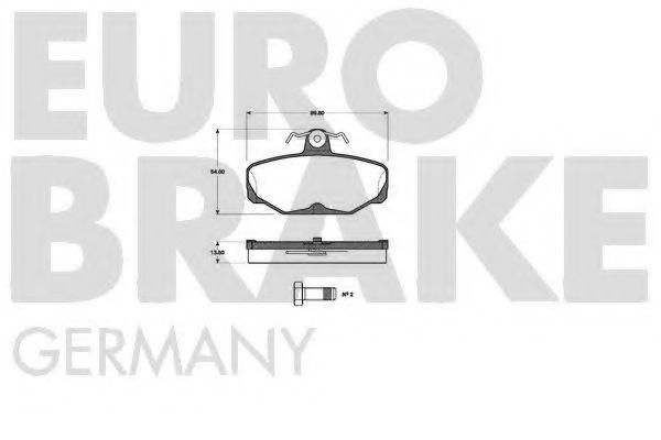 EUROBRAKE 5502222517 Тормозные колодки EUROBRAKE для FORD