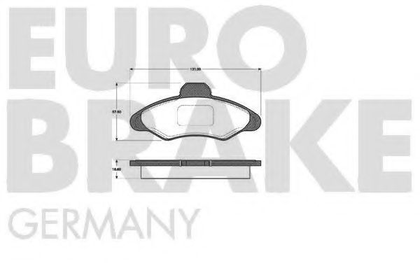 EUROBRAKE 5502222518 Тормозные колодки EUROBRAKE для FORD