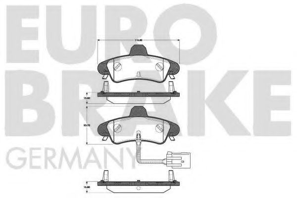 EUROBRAKE 5502222520 Тормозные колодки EUROBRAKE 