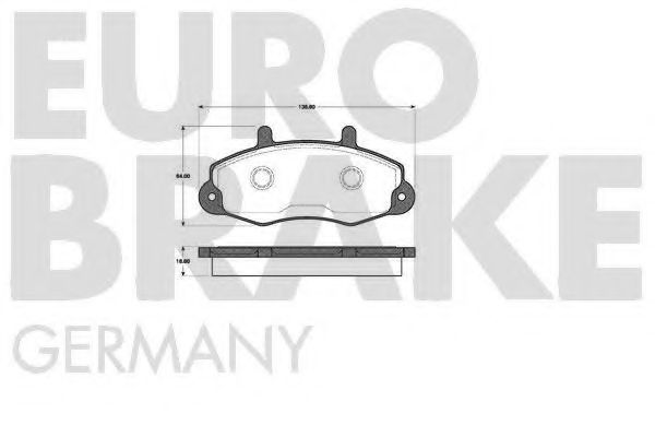 EUROBRAKE 5502222521 Тормозные колодки EUROBRAKE для FORD