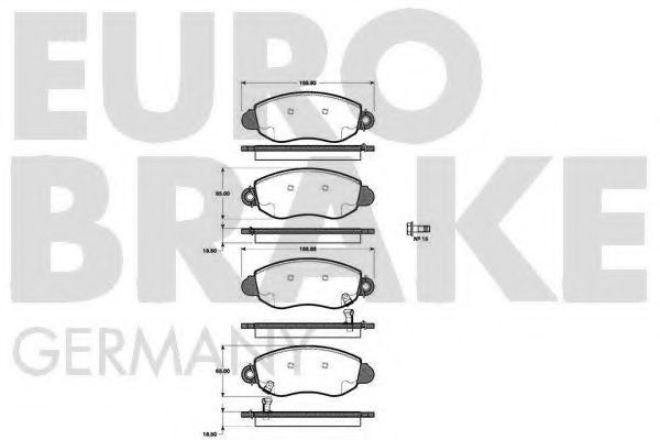 EUROBRAKE 5502222559 Тормозные колодки EUROBRAKE для FORD