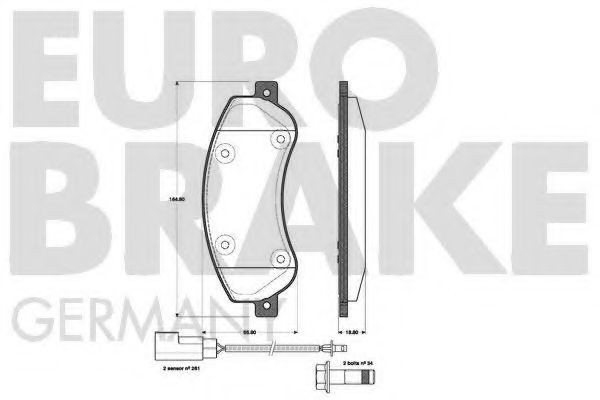 EUROBRAKE 5502222566 Тормозные колодки EUROBRAKE для FORD