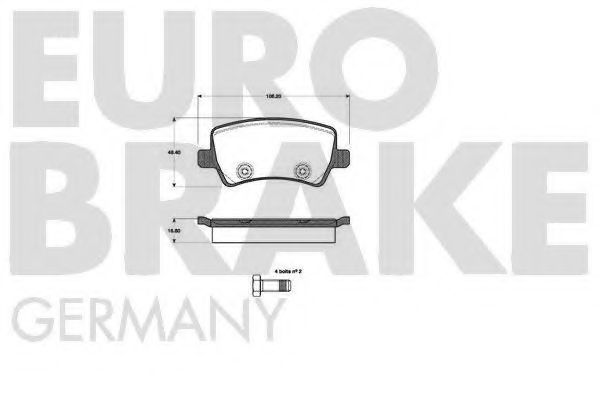 EUROBRAKE 5502222571 Тормозные колодки EUROBRAKE для FORD