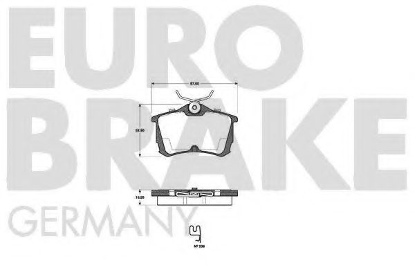 EUROBRAKE 5502222631 Тормозные колодки EUROBRAKE 