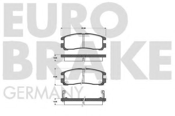 EUROBRAKE 5502223016 Тормозные колодки EUROBRAKE для CHRYSLER