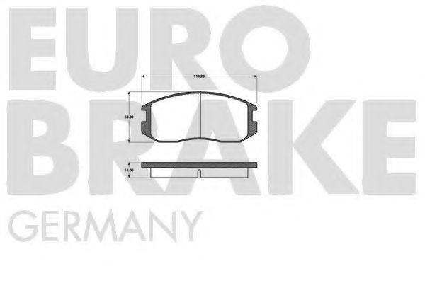 EUROBRAKE 5502223017 Тормозные колодки для MITSUBISHI MIRAGE 5 купе (CJ - CM)