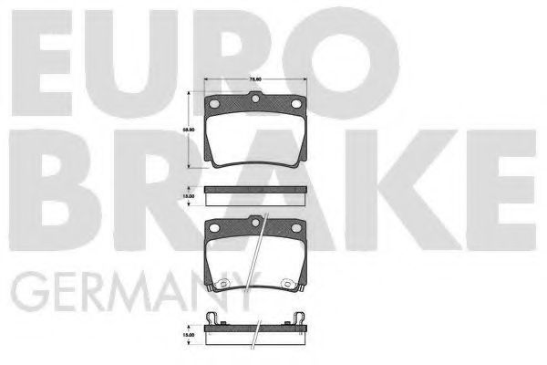 EUROBRAKE 5502223030 Тормозные колодки EUROBRAKE для MITSUBISHI
