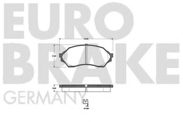 EUROBRAKE 5502223239 Тормозные колодки EUROBRAKE 