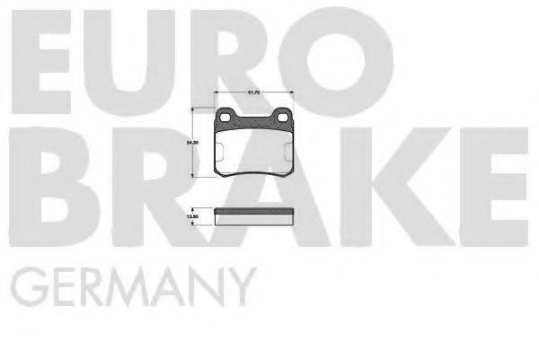 EUROBRAKE 5502223306 Тормозные колодки EUROBRAKE для MERCEDES-BENZ