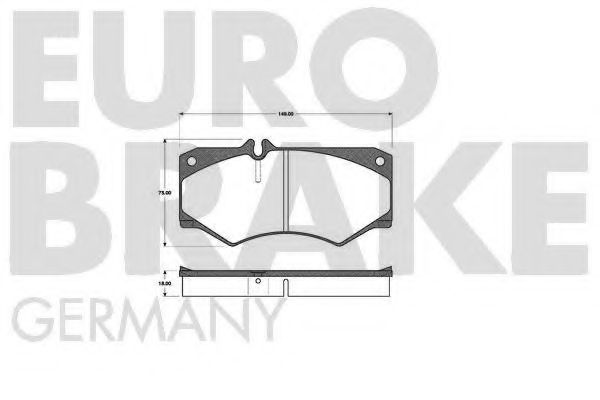 EUROBRAKE 5502223307 Тормозные колодки EUROBRAKE для VOLKSWAGEN