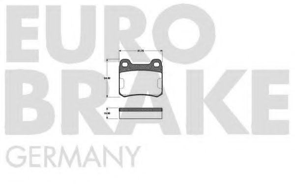 EUROBRAKE 5502223309 Тормозные колодки EUROBRAKE для MERCEDES-BENZ
