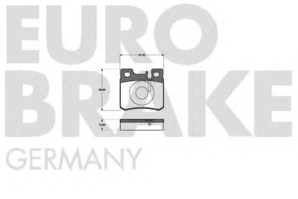 EUROBRAKE 5502223315 Тормозные колодки EUROBRAKE для MERCEDES-BENZ